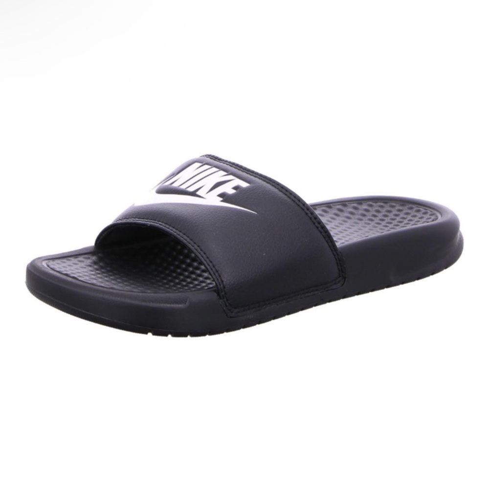 🔥🔥🔥NWOB Nike Men's Benassi Just Do It Athletic Black & White Sandal Slides - Picture 2 of 8